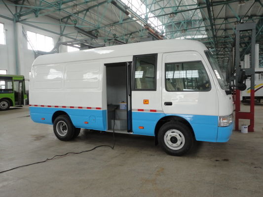 الصين JX493ZLQ Transport Coaster Manual Safest Mini Van Semi - Integral Body المزود