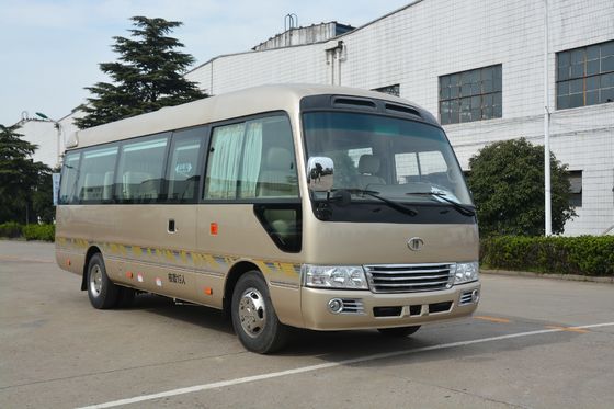 الصين Blue 2x1 Seat Arrangement Coaster Minibus / Diesel Minibus Long Distance Transport المزود